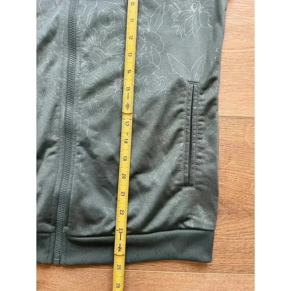 Adidas Women's Embossed Print Climalite Full Zip Track Jacket Teal Carbon M - Picture 10 of 10